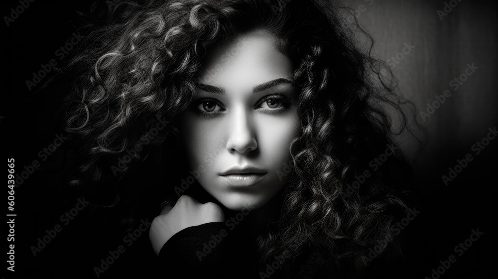 Very Pretty Woman Portrait in extreme LowKey Style Digital Art Generative AI KI Cover Magazin Bachground Very Pretty Woman Portrait in extreme LowKey Style Digital Art Generative AI KI Cover Magazin Bachground