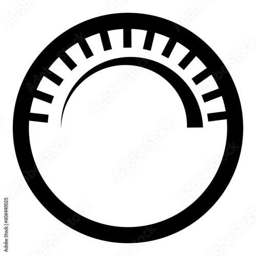 Knob regulation handle variation value regulating sign regulate level concept tuning button icon black color vector illustration image flat style