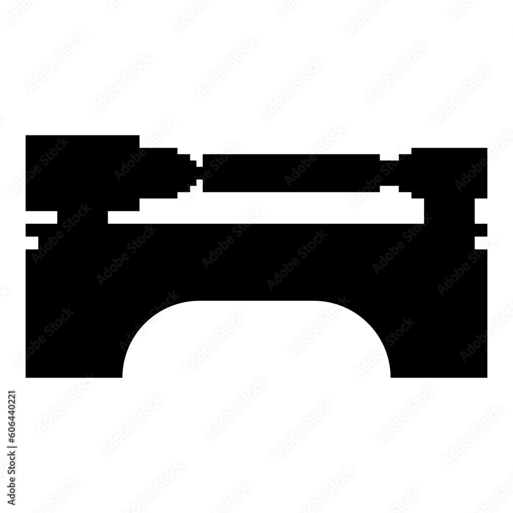 Lathe machine industrial mechanism apparatus manufacturing professional metalworking machining concept icon black color vector illustration image flat style