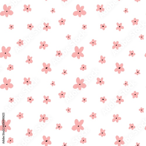 Flower floral pink minimal cute pattern sketch 