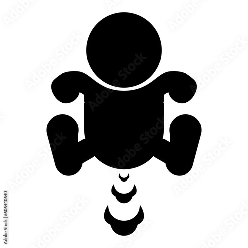 Child farts puffing icon black color vector illustration image flat style