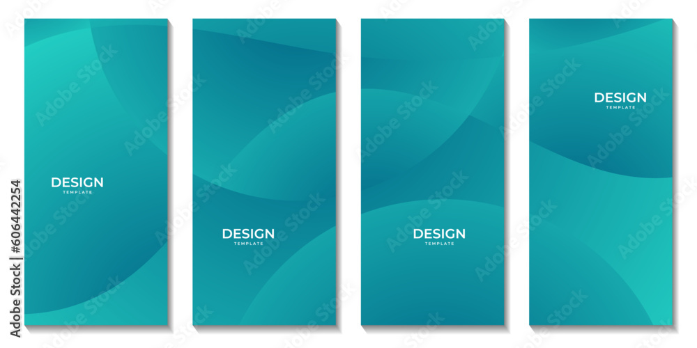 set of brochures. abstract aqua colorful background. vector illustration.