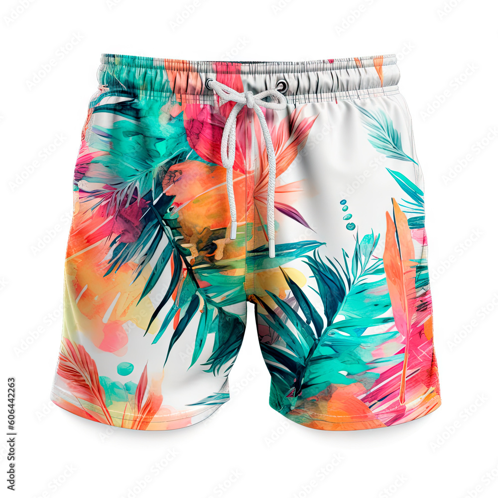Summer shorts with tropical pattern Summer shorts with tropical pattern