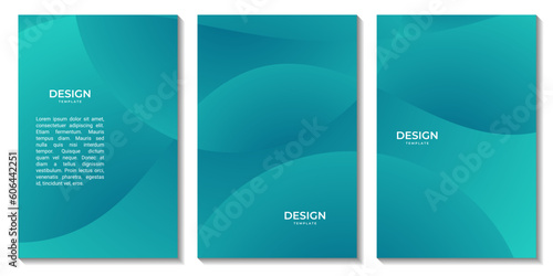 set of book cover. set of flyers. abstract aqua colorful background. vector illustration.