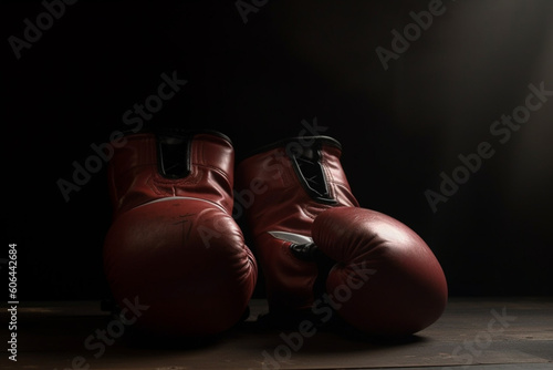 Shot of boxing gloves ready to be used © alisaaa