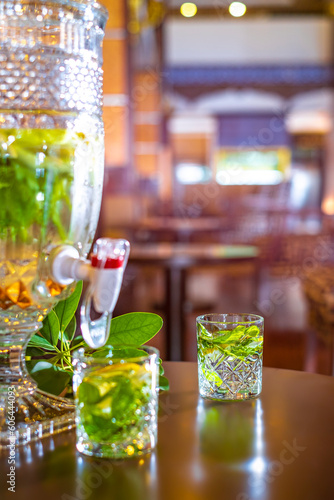 Drink with Decorative Decorated Background