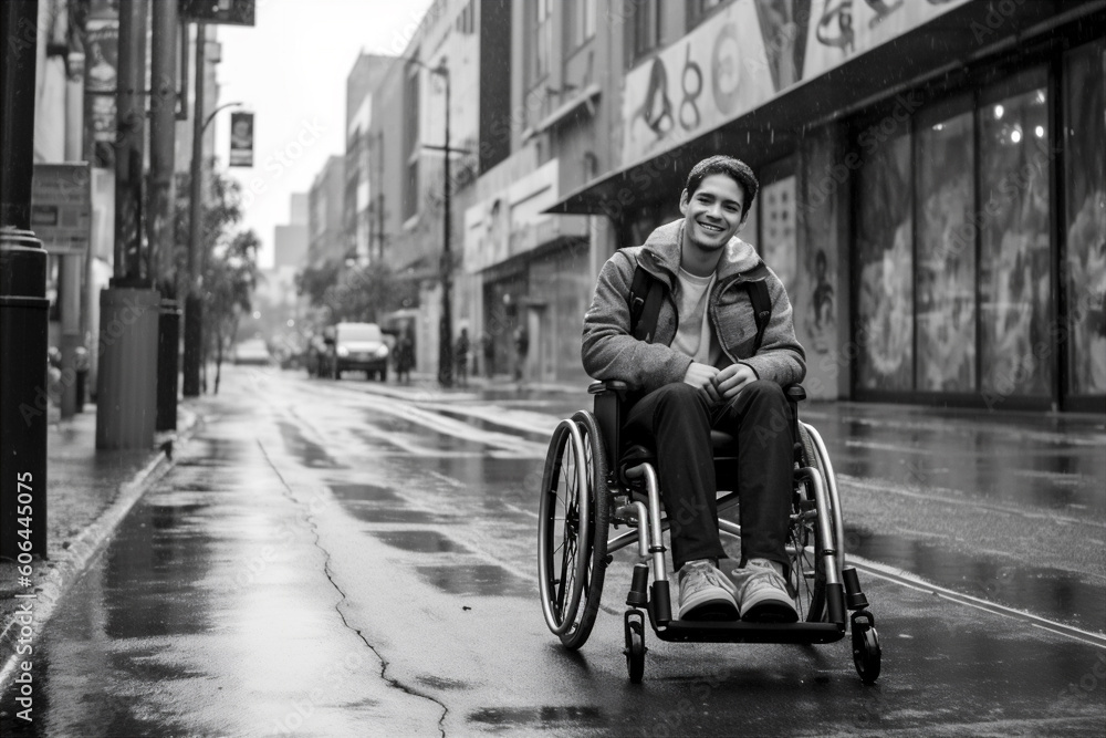 Obraz premium Life with a disability concept. Generative AI 