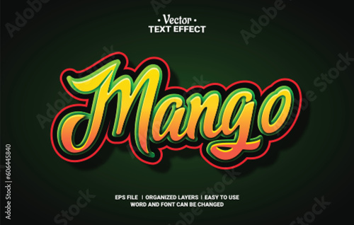 Mango Editable Vector Text Effect.