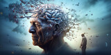 Alzheimer's disease and mental disorders concept. Generative AI	
