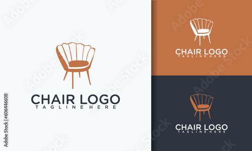 Elegant furniture logo with couch