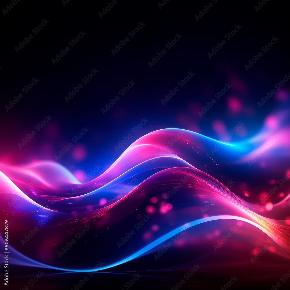 Abstract Background. Light Waves in Magenta and Blue. Wawing Light Leaks. Colors on Black Backdrop. Colorful Lights. Generative AI. Abstract Background. Light Waves in Magenta and Blue. Wawing Light Leaks. Colors on Black Backdrop. Colorful Lights. Generative AI.