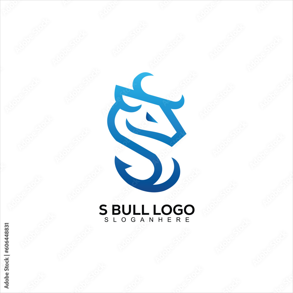 s bull gradient design logo