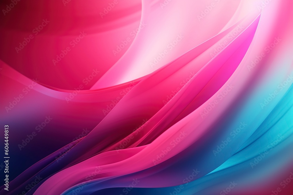Bright pink and blue ambient soft swish background