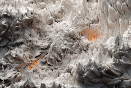 abstract digital background with beautiful hot white fractal lava  ai tools generated image