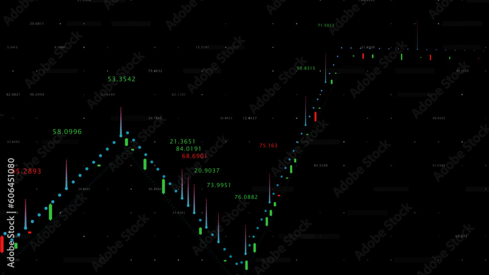 Futuristic stock candlestick chart rise. Bright positive trend and growth Futuristic stock candlestick chart rise. Bright positive trend and growth