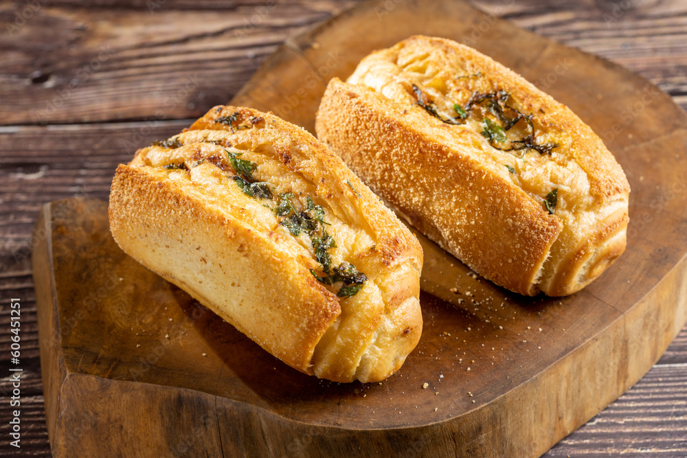 Rustic French bread on the table. Rustic French bread on the table.