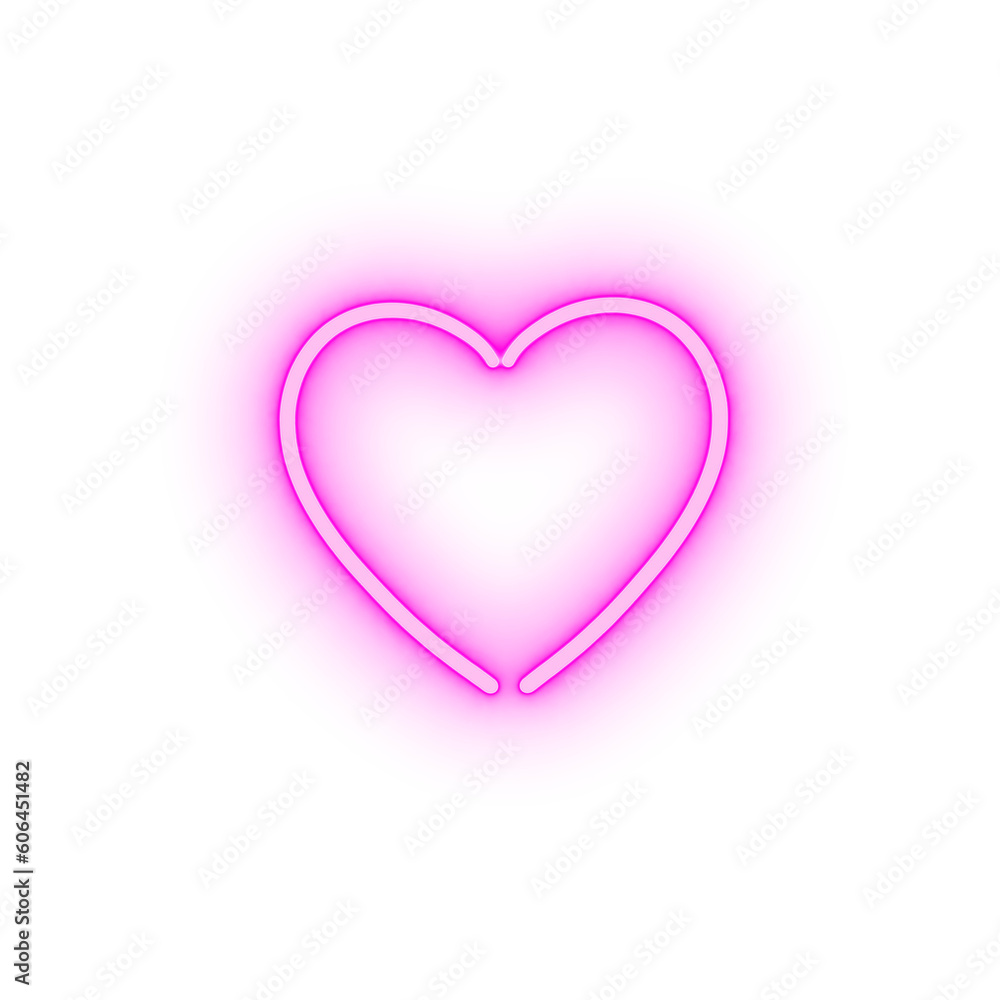 pink heart neon sign love