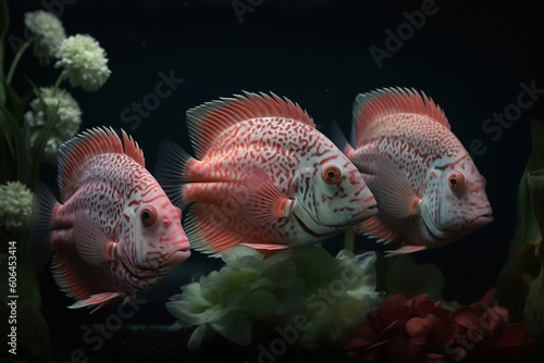 A stunning display of Flowerhorn fish