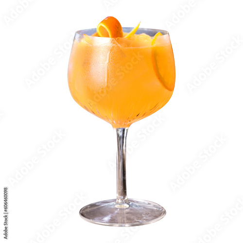 Glass of orange juice drink