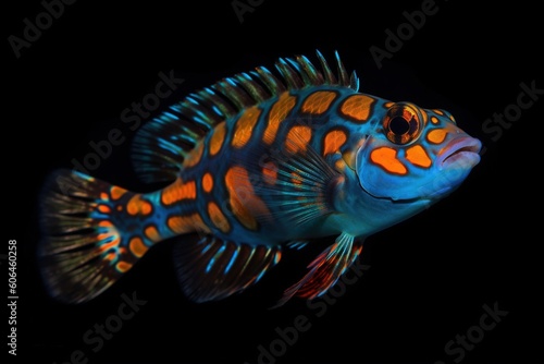 A stunning display of full body Mandarinfish