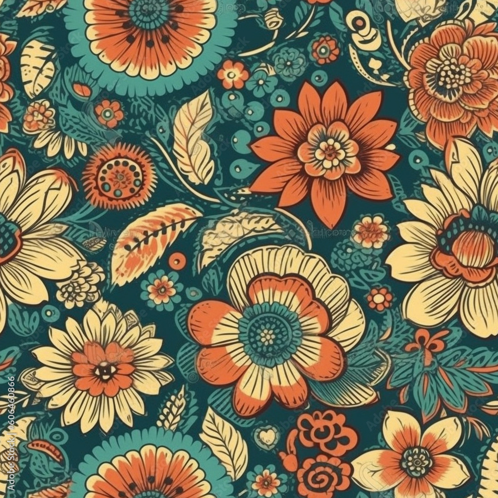 retro-chic patterns for contemporary spaces with floral wallpaper texture retro-chic patterns for contemporary spaces with floral wallpaper texture