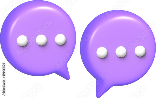 3d chat speech bubble