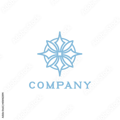 line lotus flower or flower of life. sacred geometry. mandala ornament. esoteric or spiritual symbol. isolated on white background. vector illustration