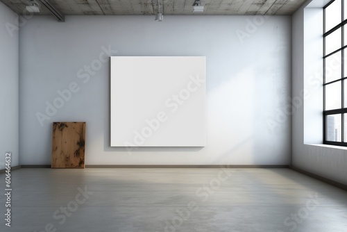 Blank White Photo Frame Mockup in the Modern Interior Background Generative AI