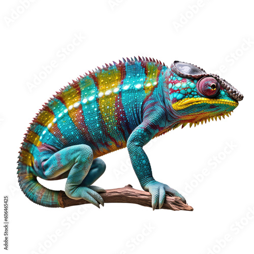 chameleon ful body isolated on white © Tidarat