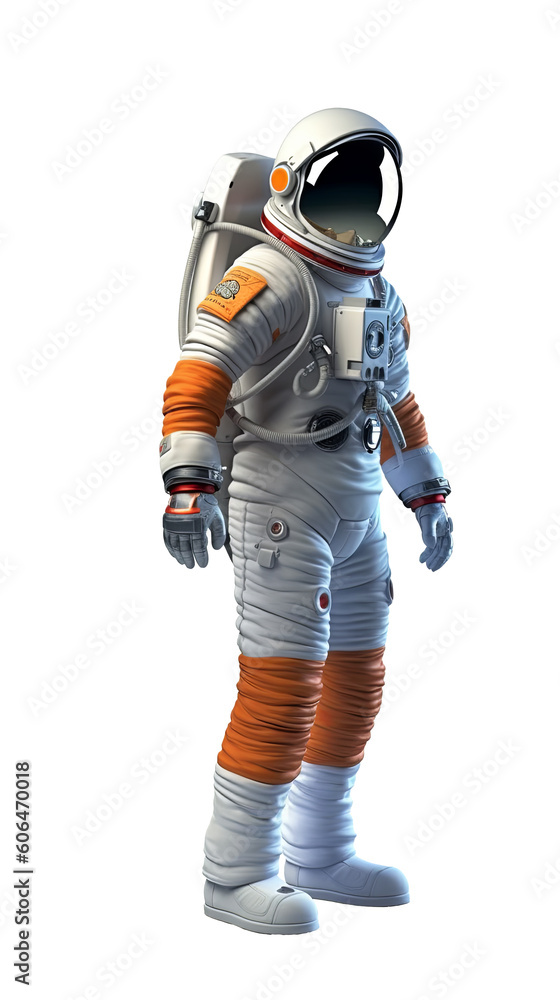 Astronaut in spacesuit, isolated background, Ai generated image Astronaut in spacesuit, isolated background, Ai generated image