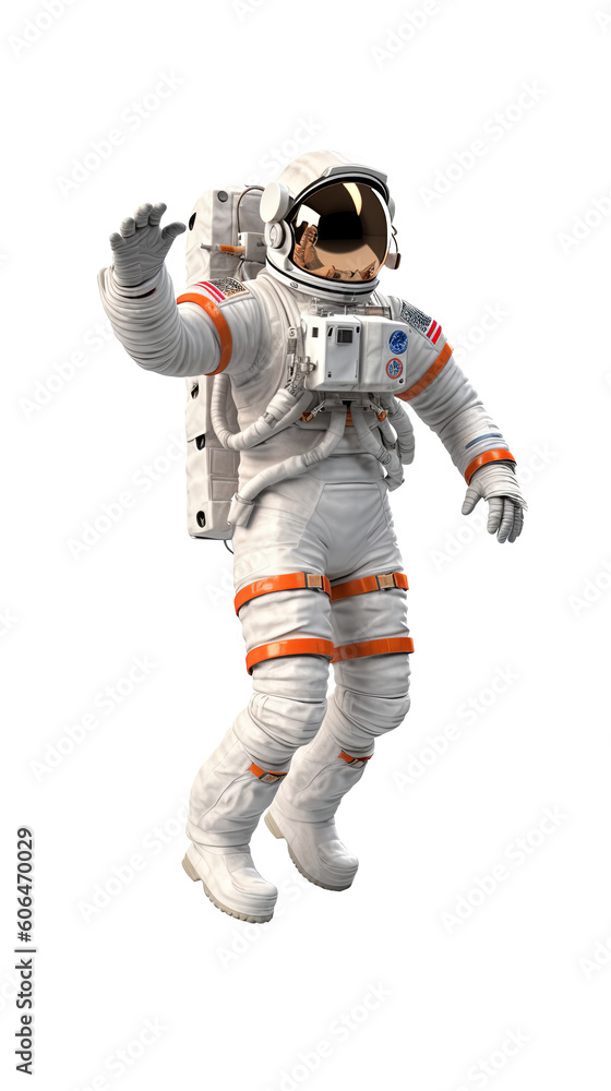 Astronaut in spacesuit, isolated background, Ai generated image Astronaut in spacesuit, isolated background, Ai generated image