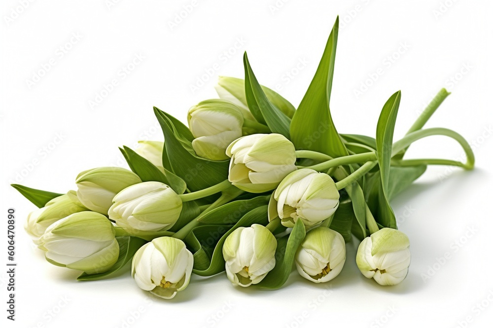 Vanilla Orchids White Flowers Bunch Arrangement - AI Generative Vanilla Orchids White Flowers Bunch Arrangement - AI Generative