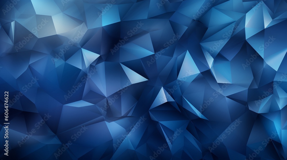 Classic Blue Abstract trianglify Generative Art background illustration. AI generative. Classic Blue Abstract trianglify Generative Art background illustration. AI generative.