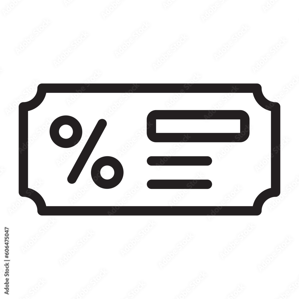 voucher line icon voucher line icon