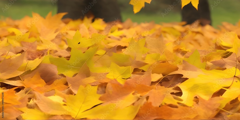 Fotografia Autumn background from colorful leaves close-up.