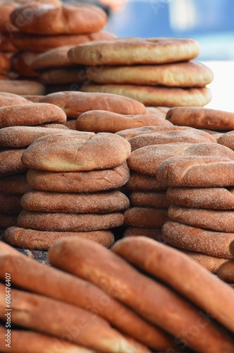 fresh typical bread in Morocco