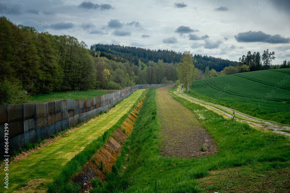 Fotografie Mödlareuth, grüne Grenze, geteiltes Dorf