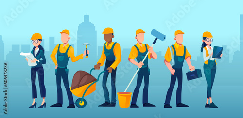 professional team of a home repair and construction services