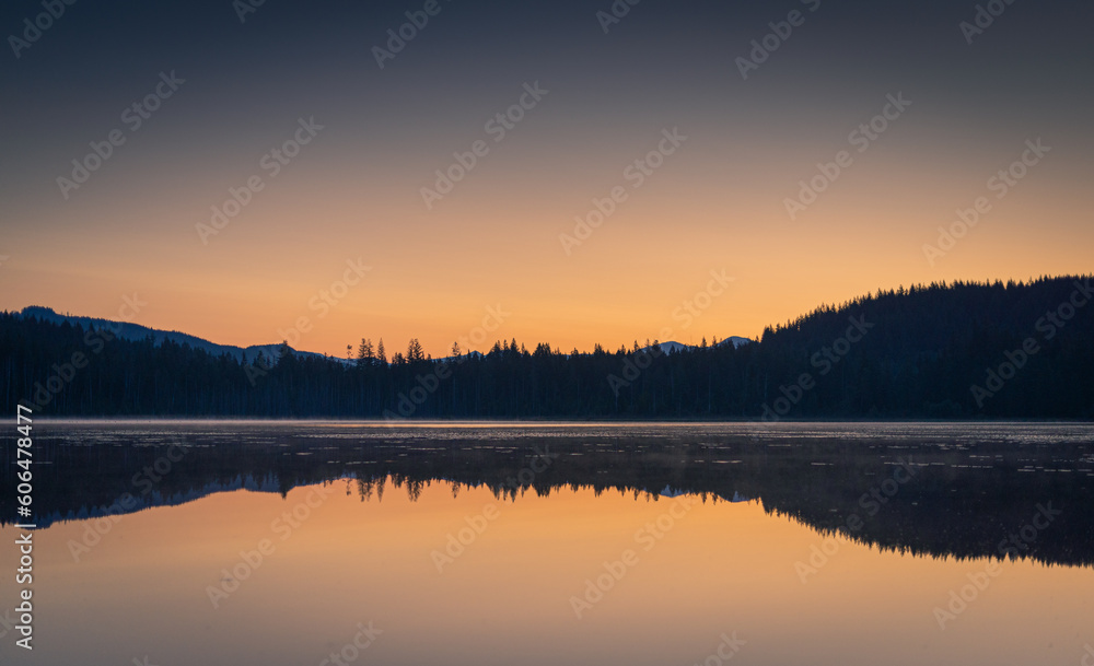 sunrise over the lake