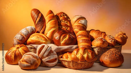 Assortment of bread created using generative AI