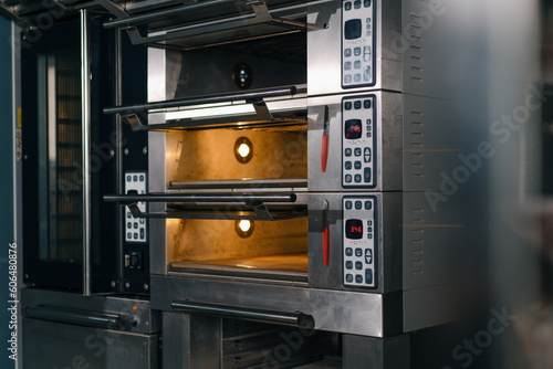oven in a professional kitchen in a bakery, professional equipment for the production of pastries