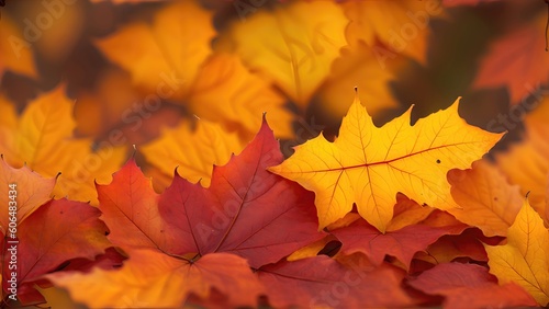 Autumn background from colorful leaves close-up. © Andreas