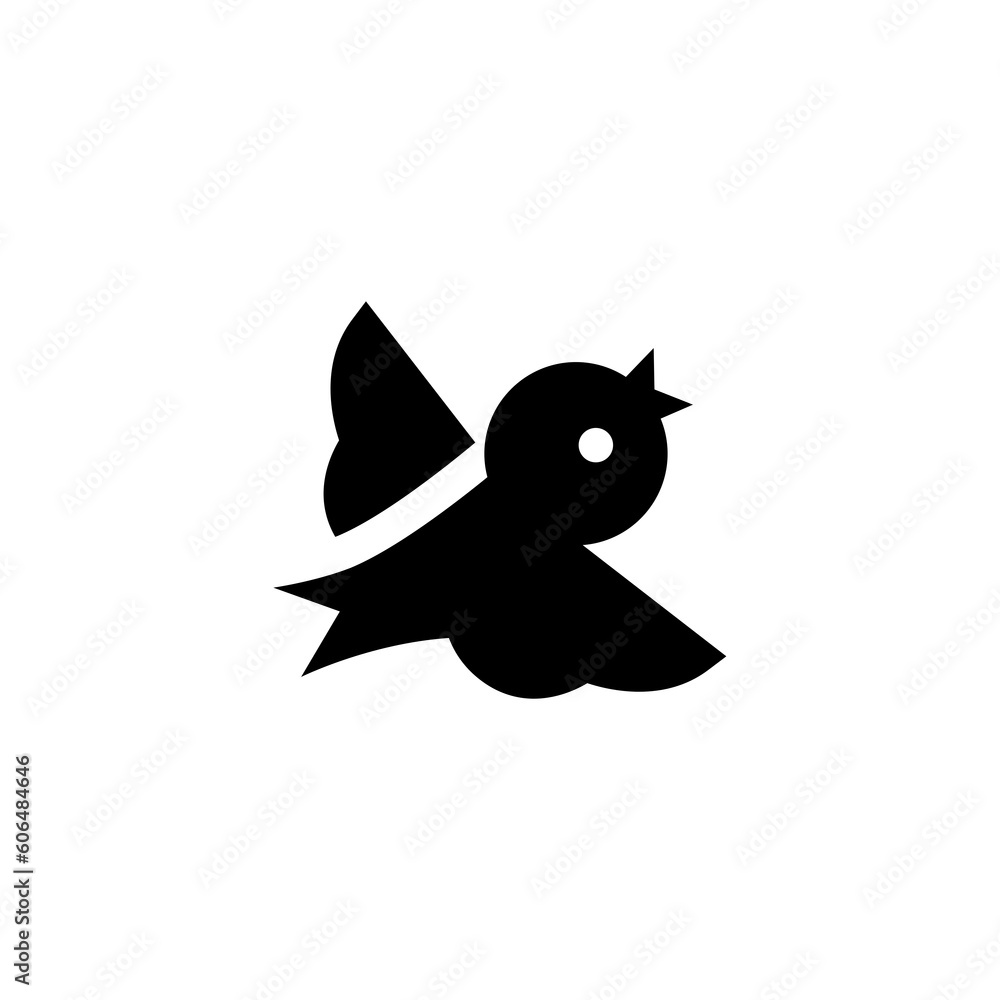 bird icon. design sign simple icon - obrazy, fototapety, plakaty 