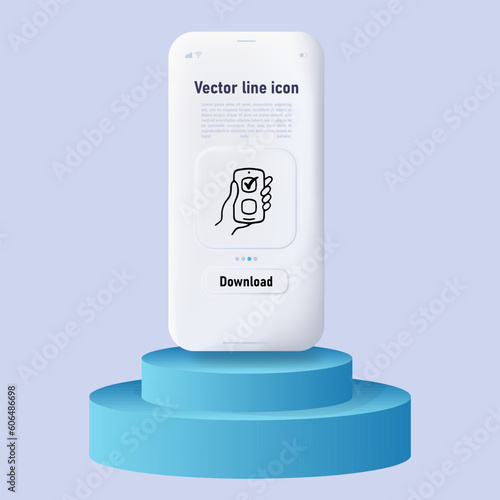 Set of icons emphasizing the importance of individual choice. Personal impact concept. Ui phone app screen. Neomorphism style. Vector line icon for Business