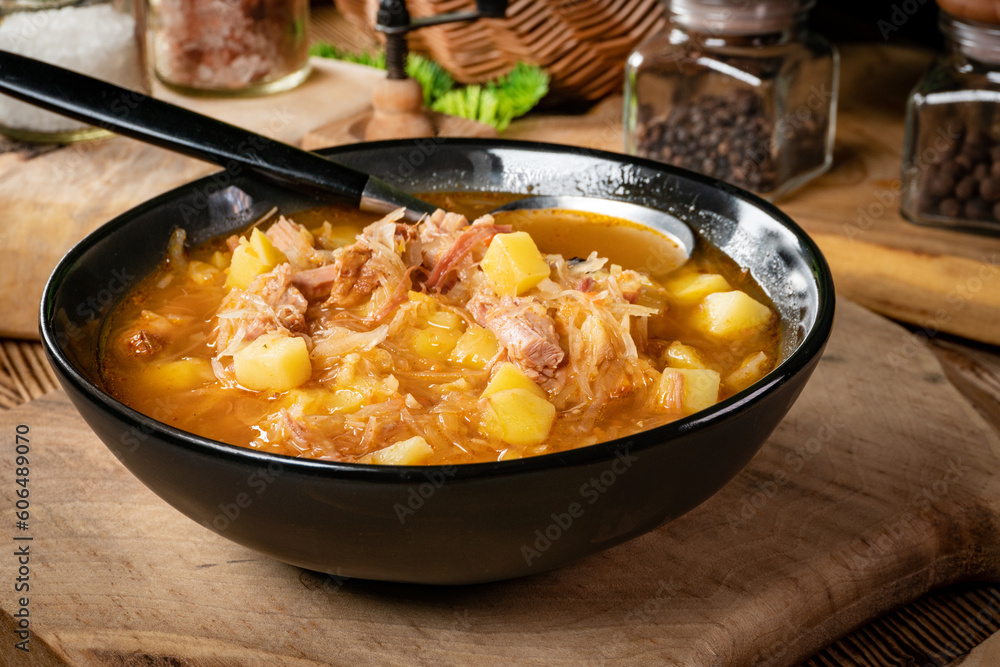Traditional cabbage soup. Traditional cabbage soup.