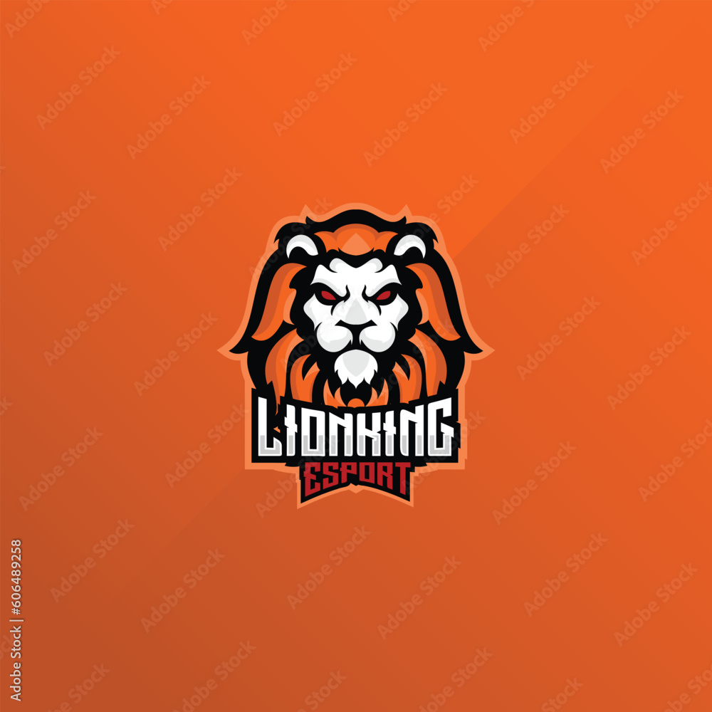 lion angry logo gaming esport design