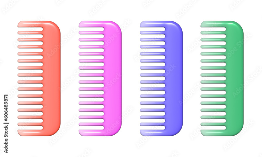 comb 3d element set comb 3d element set