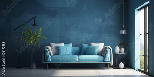 Ai generated illustration of a modern living room