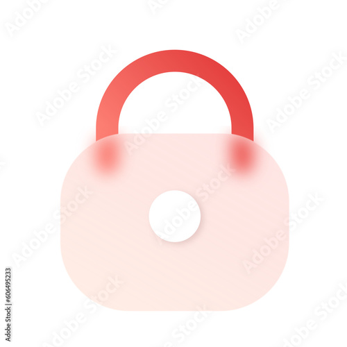 Lock Security Glassmorphism UI Icon Sign and Symbol Design Illustrator Png Svg 