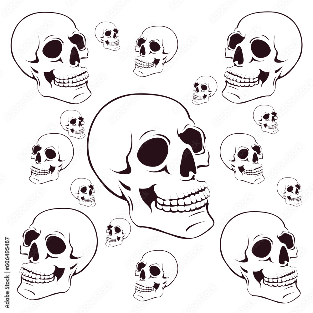 SKULL HEAD ILLUSTRATION VECTOR DESIGN SKULL HEAD ILLUSTRATION VECTOR DESIGN